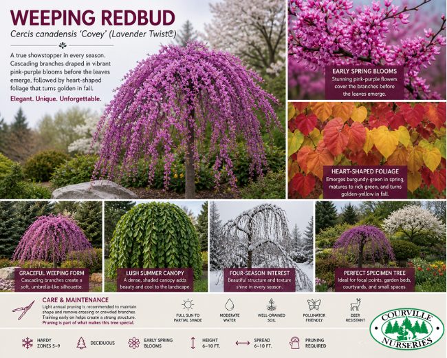 Weeping Redbud - Cercis Canadenis Covey - Courville Nurseries